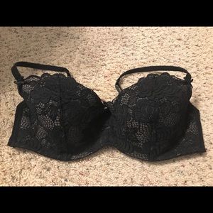 38D Black Lace Underwire Contour Bra